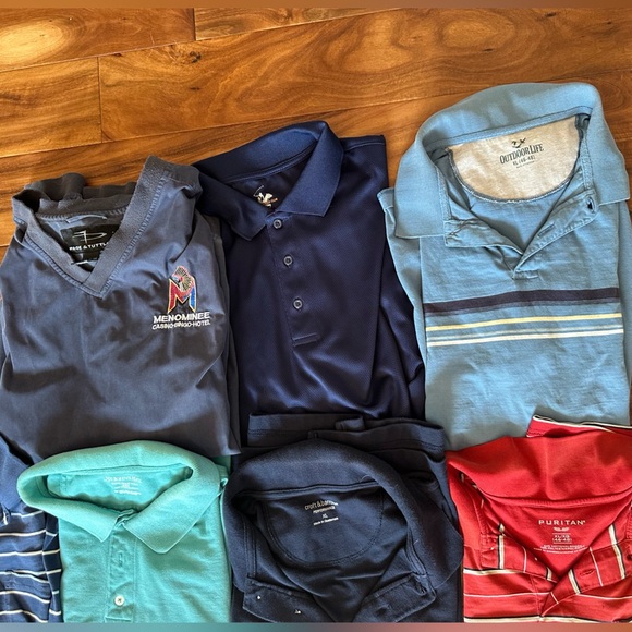 Bundle of 9 Men’s XL Polos and Pullover Jacket - Picture 4 of 4